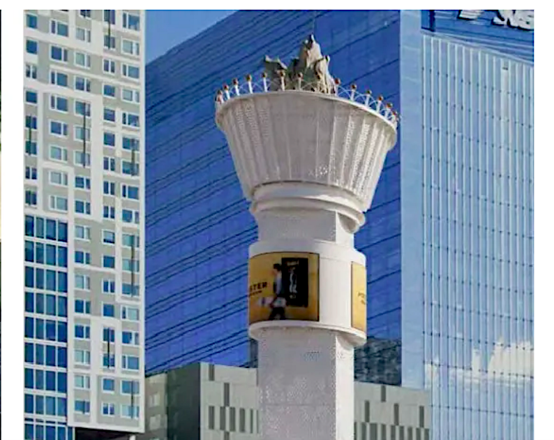 Images Digital signage pitched for iconic torch over Connector